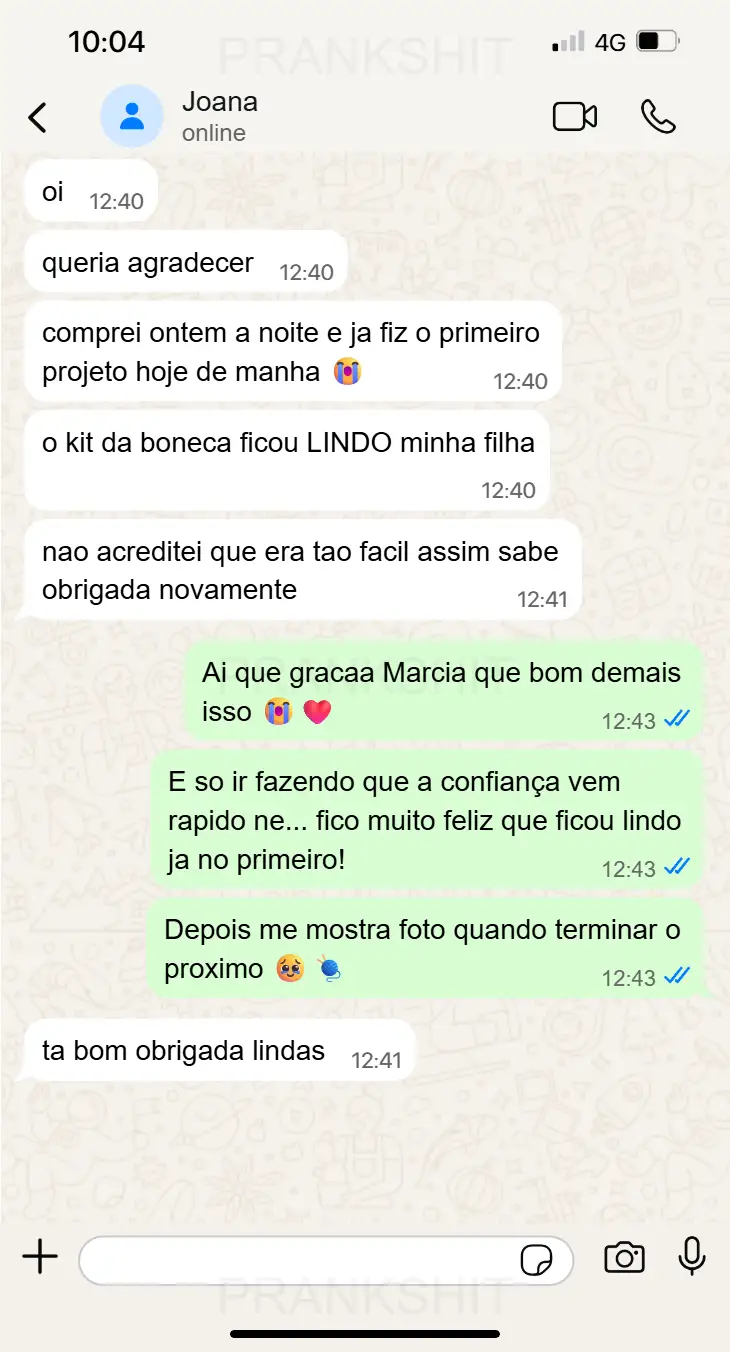 Captura de testimonio de WhatsApp