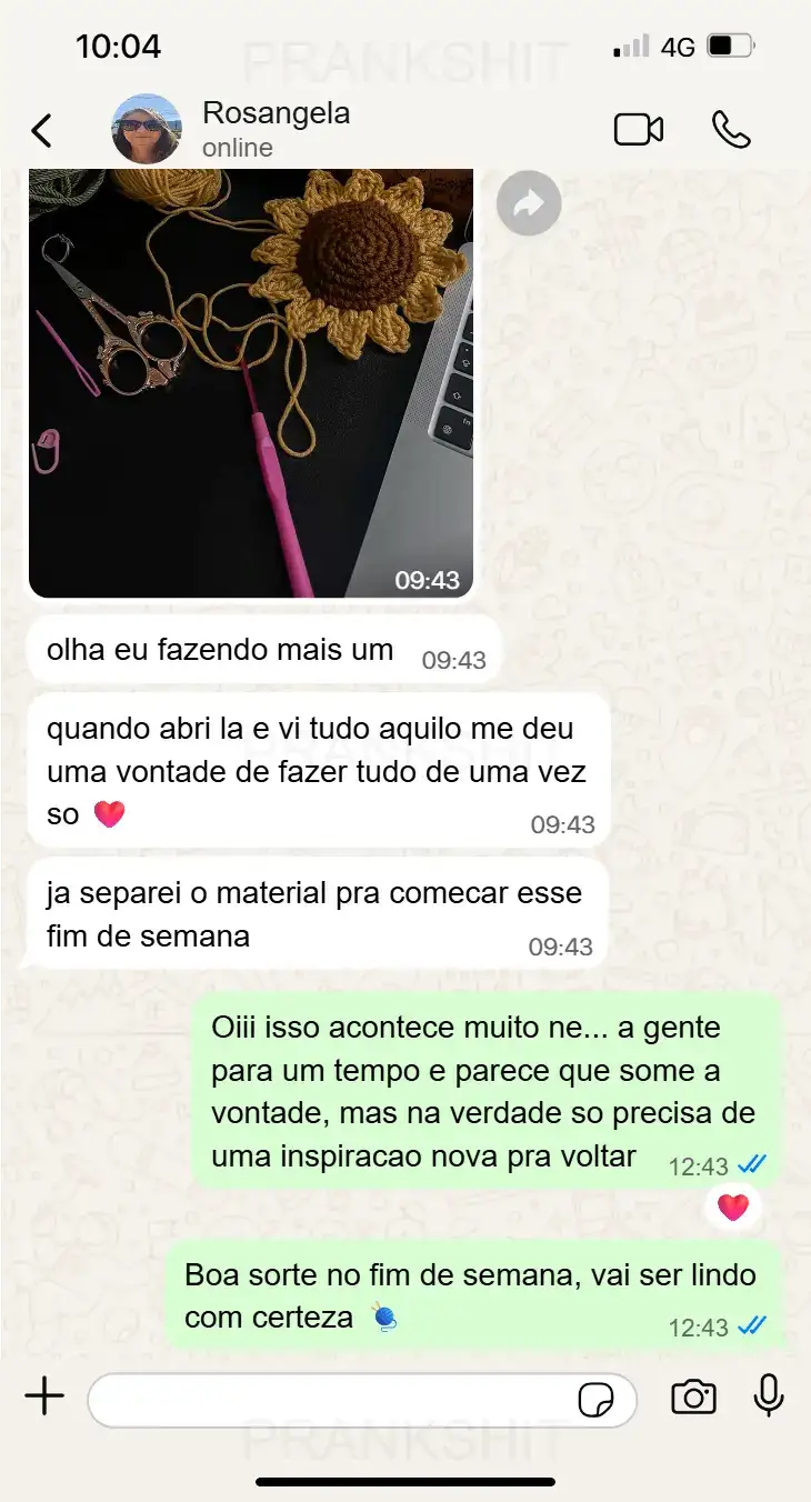 Captura de testimonio de WhatsApp