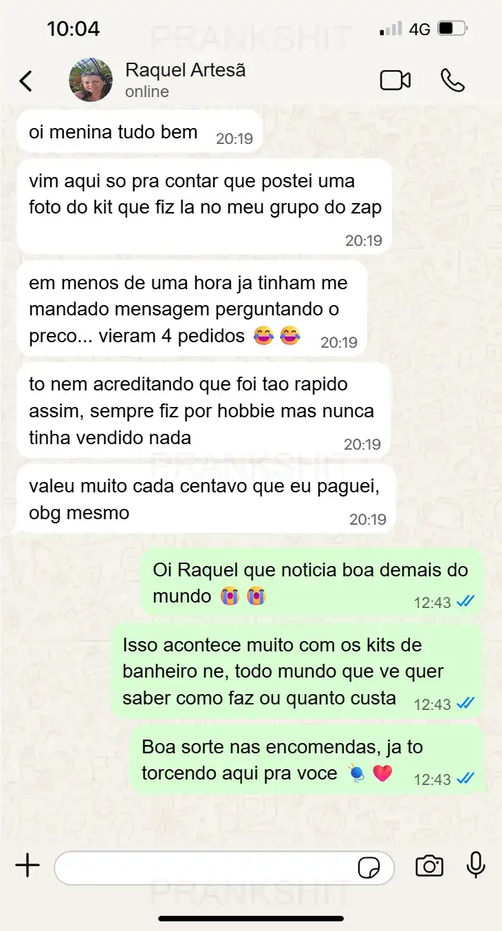 Captura de testimonio de WhatsApp