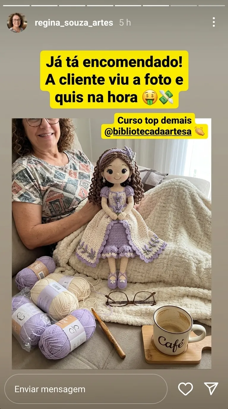 Customer testimonial about the Secret Crochet Library